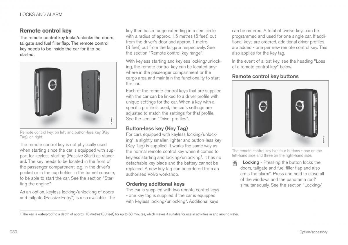 Volvo XC60 II 2 owners manual / page 232