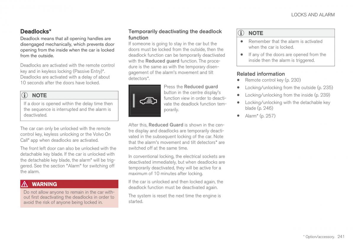 Volvo XC60 II 2 owners manual / page 243