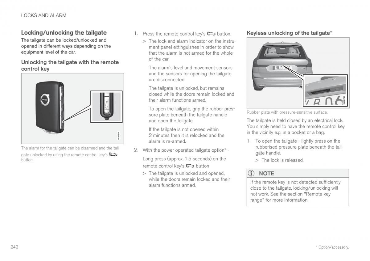 Volvo XC60 II 2 owners manual / page 244