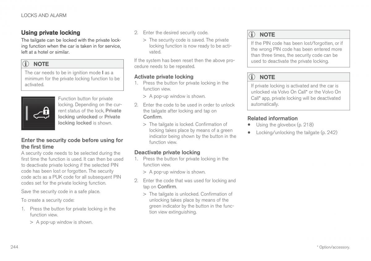 Volvo XC60 II 2 owners manual / page 246