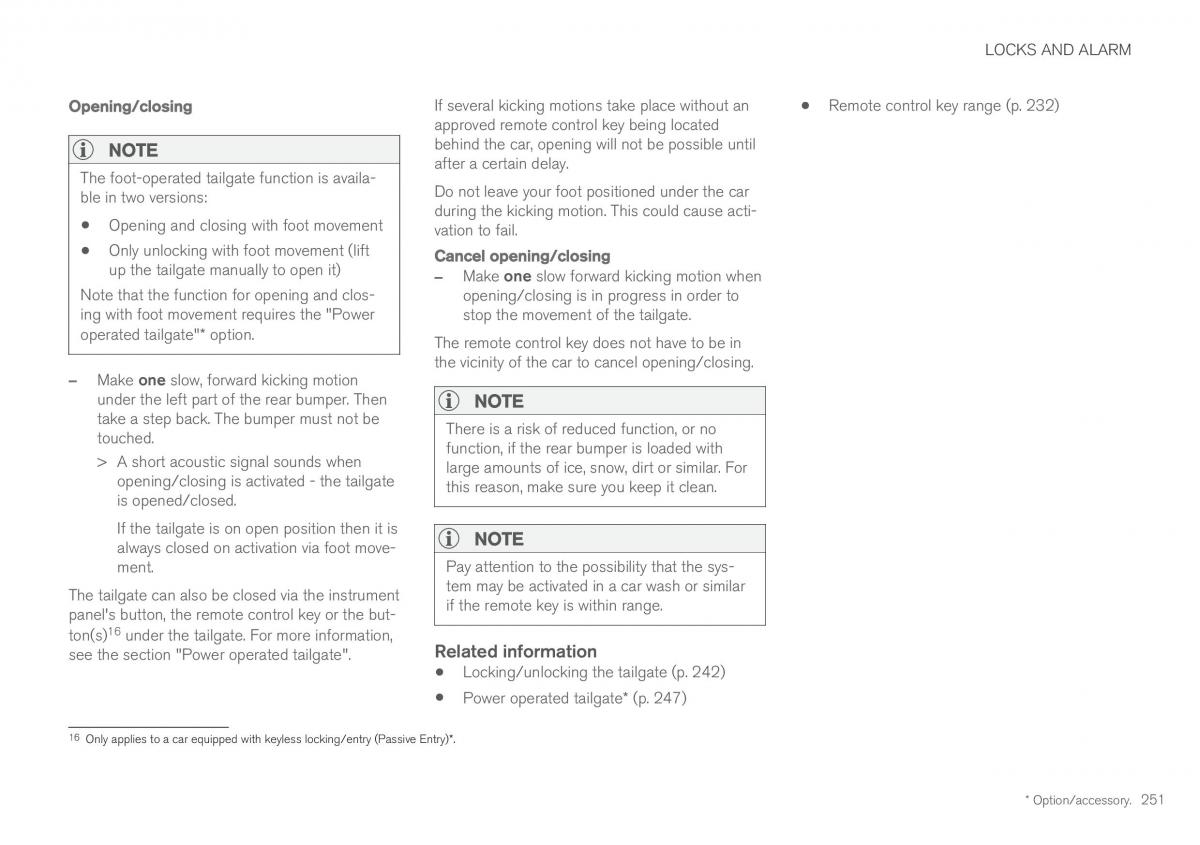 Volvo XC60 II 2 owners manual / page 253