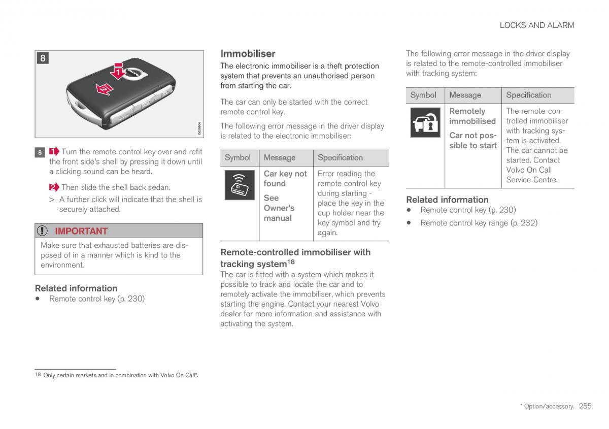 Volvo XC60 II 2 owners manual / page 257