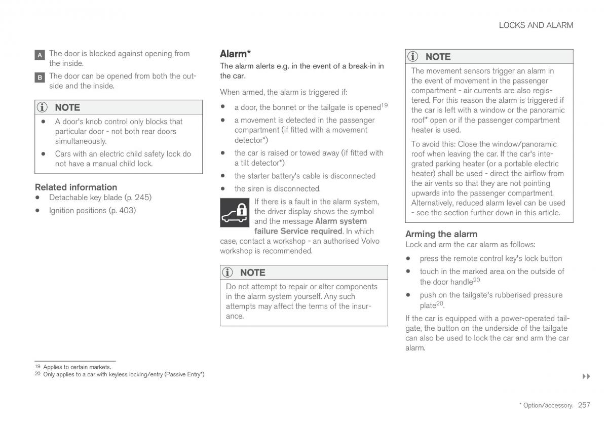 Volvo XC60 II 2 owners manual / page 259