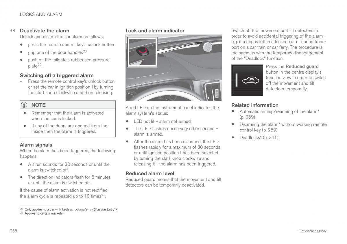 Volvo XC60 II 2 owners manual / page 260