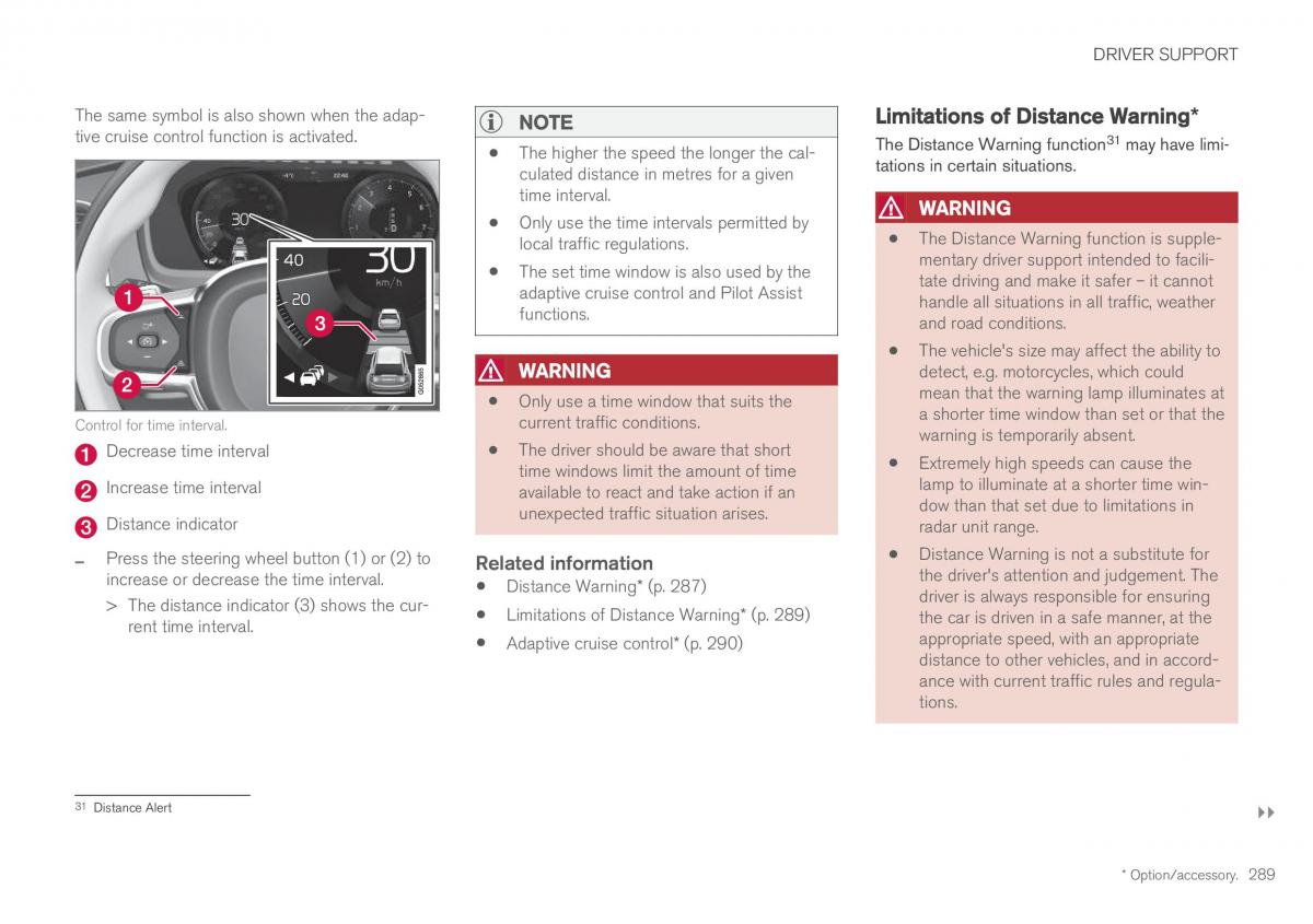 Volvo XC60 II 2 owners manual / page 291