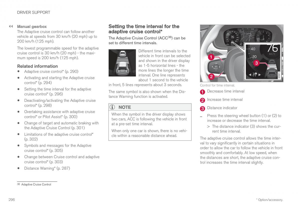 Volvo XC60 II 2 owners manual / page 298