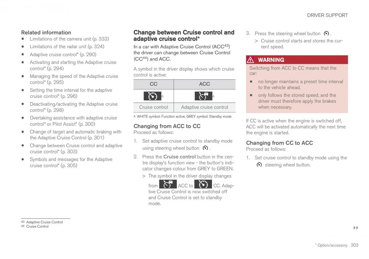 Volvo XC60 II 2 owners manual / page 305