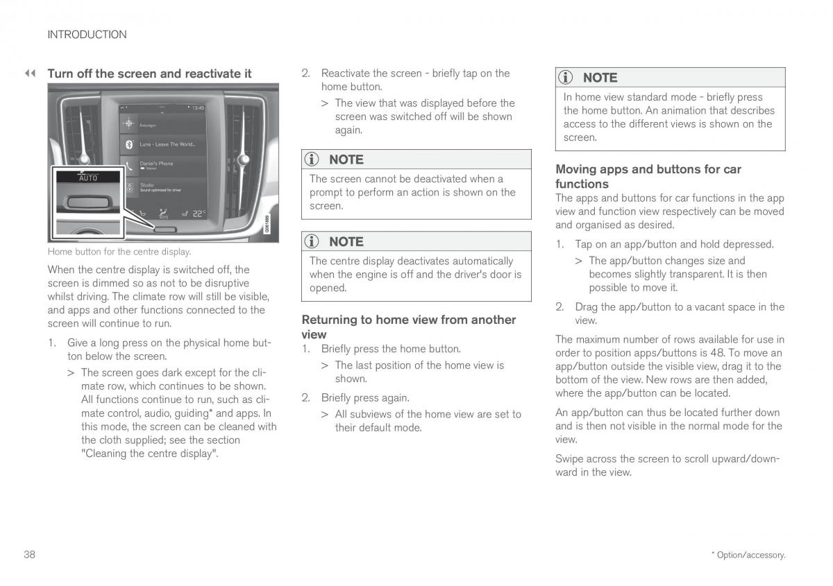 Volvo XC60 II 2 owners manual / page 40