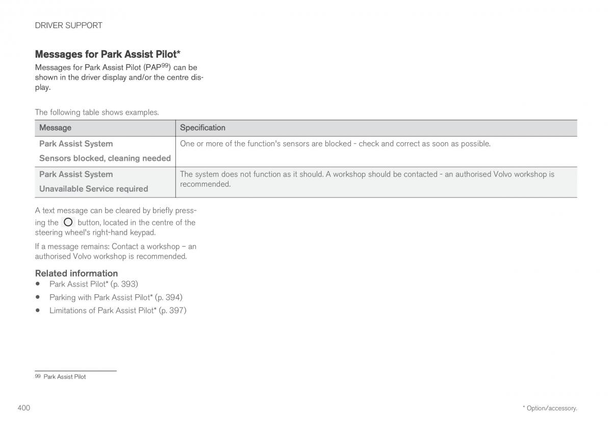 Volvo XC60 II 2 owners manual / page 402