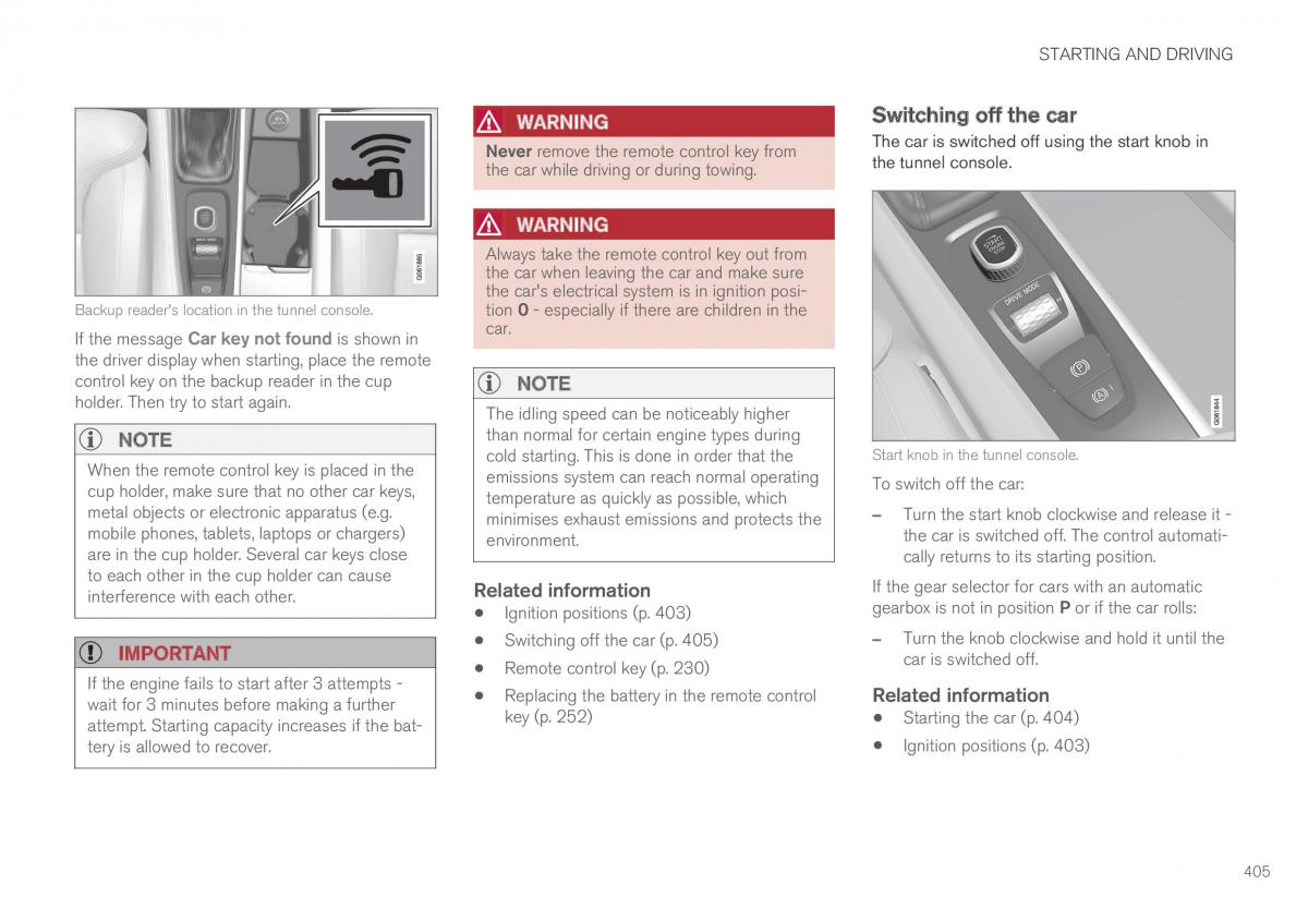 Volvo XC60 II 2 owners manual / page 407