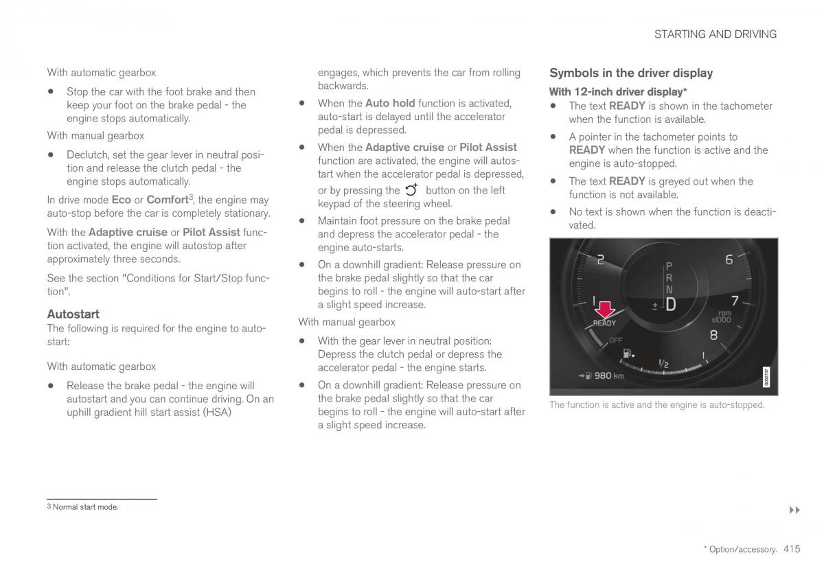 Volvo XC60 II 2 owners manual / page 417