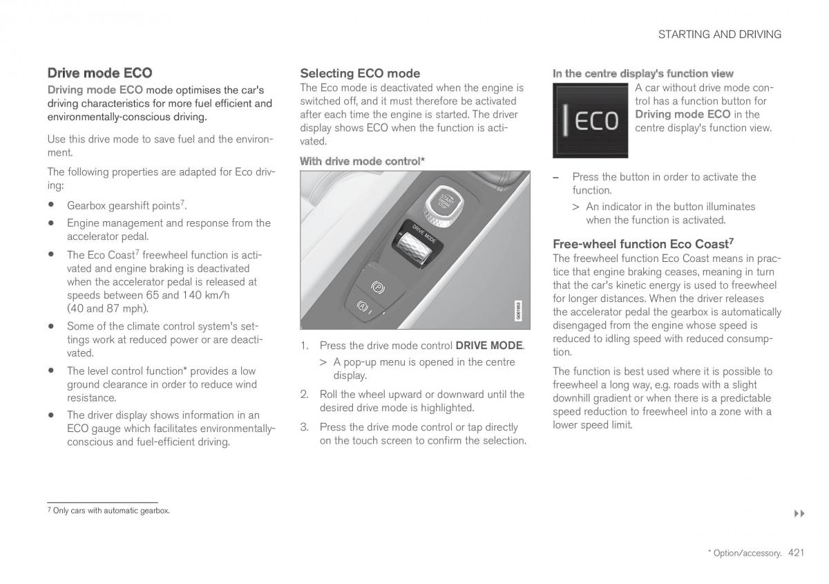 Volvo XC60 II 2 owners manual / page 423