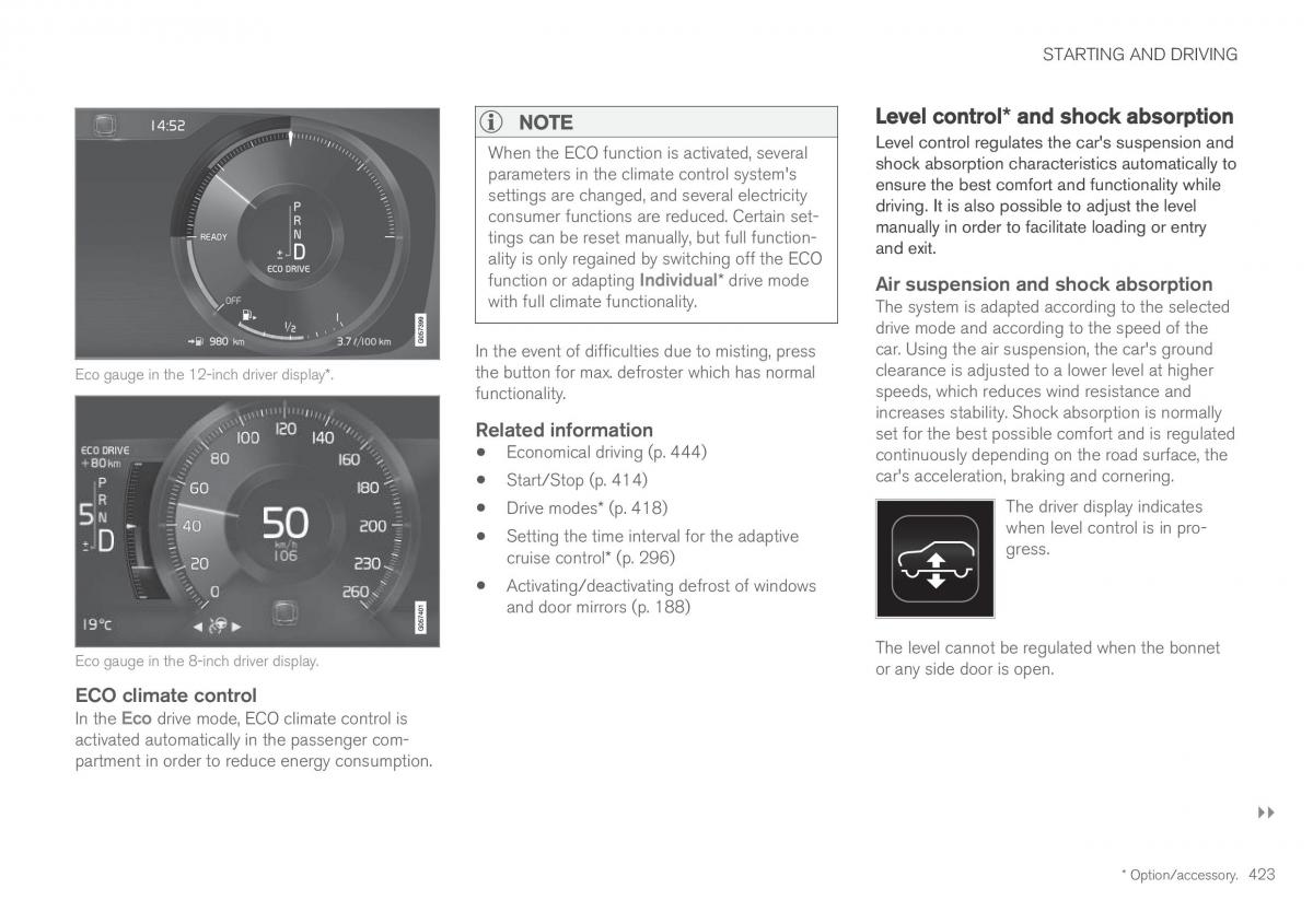 Volvo XC60 II 2 owners manual / page 425