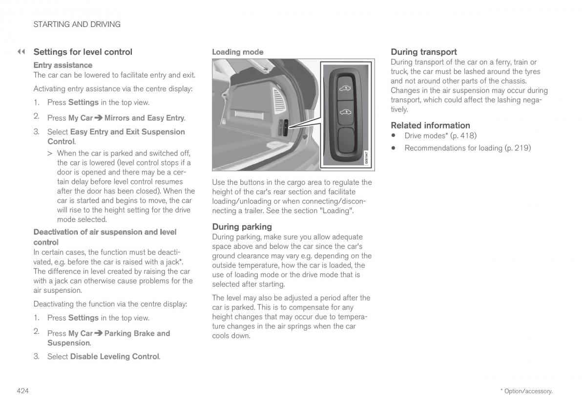 Volvo XC60 II 2 owners manual / page 426