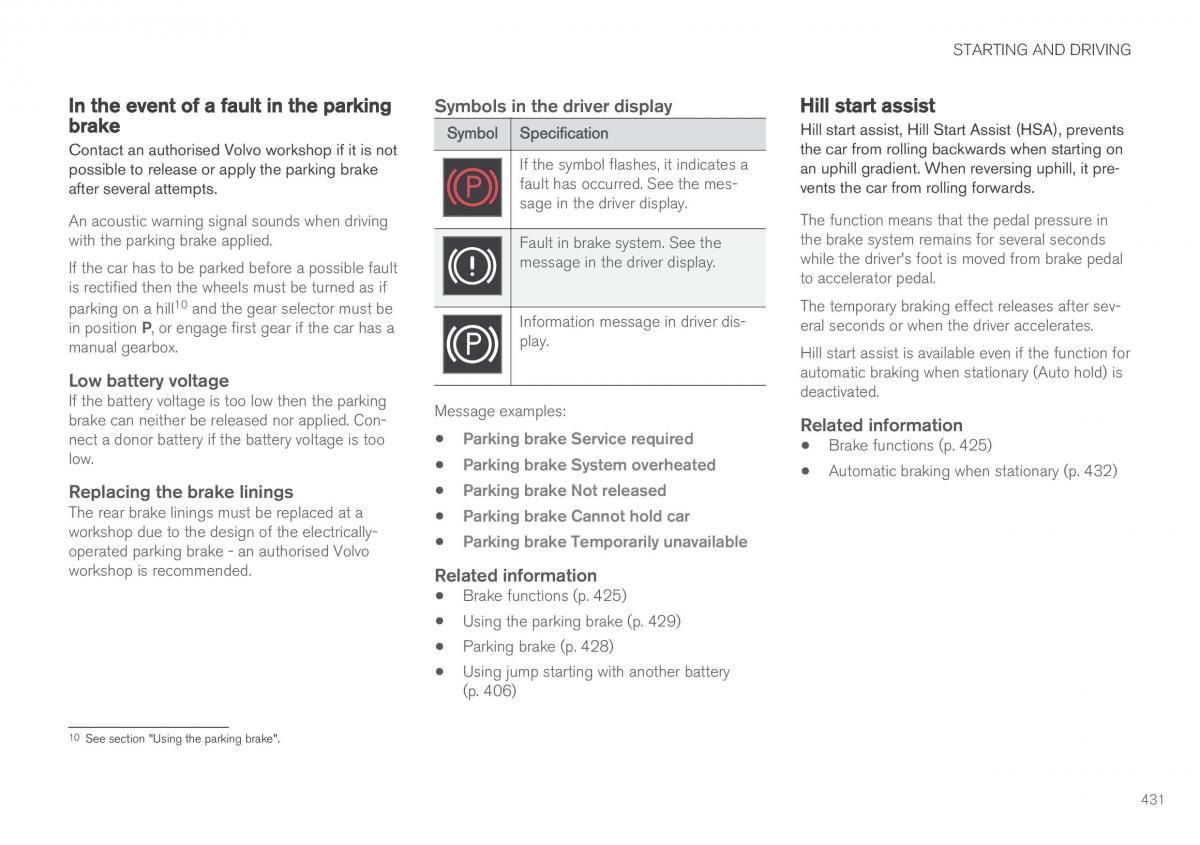 Volvo XC60 II 2 owners manual / page 433