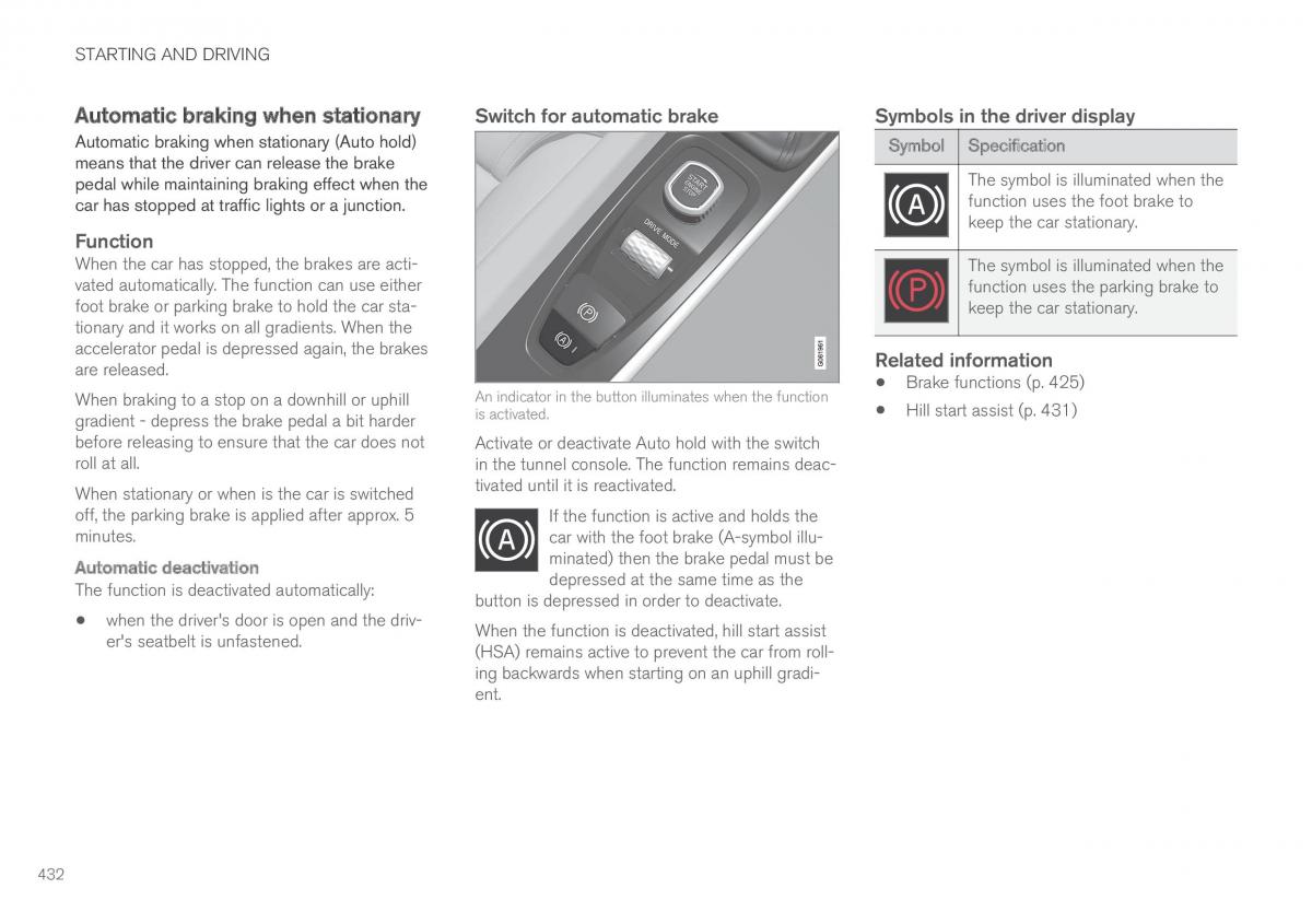 Volvo XC60 II 2 owners manual / page 434