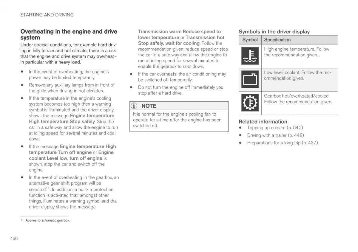 Volvo XC60 II 2 owners manual / page 438