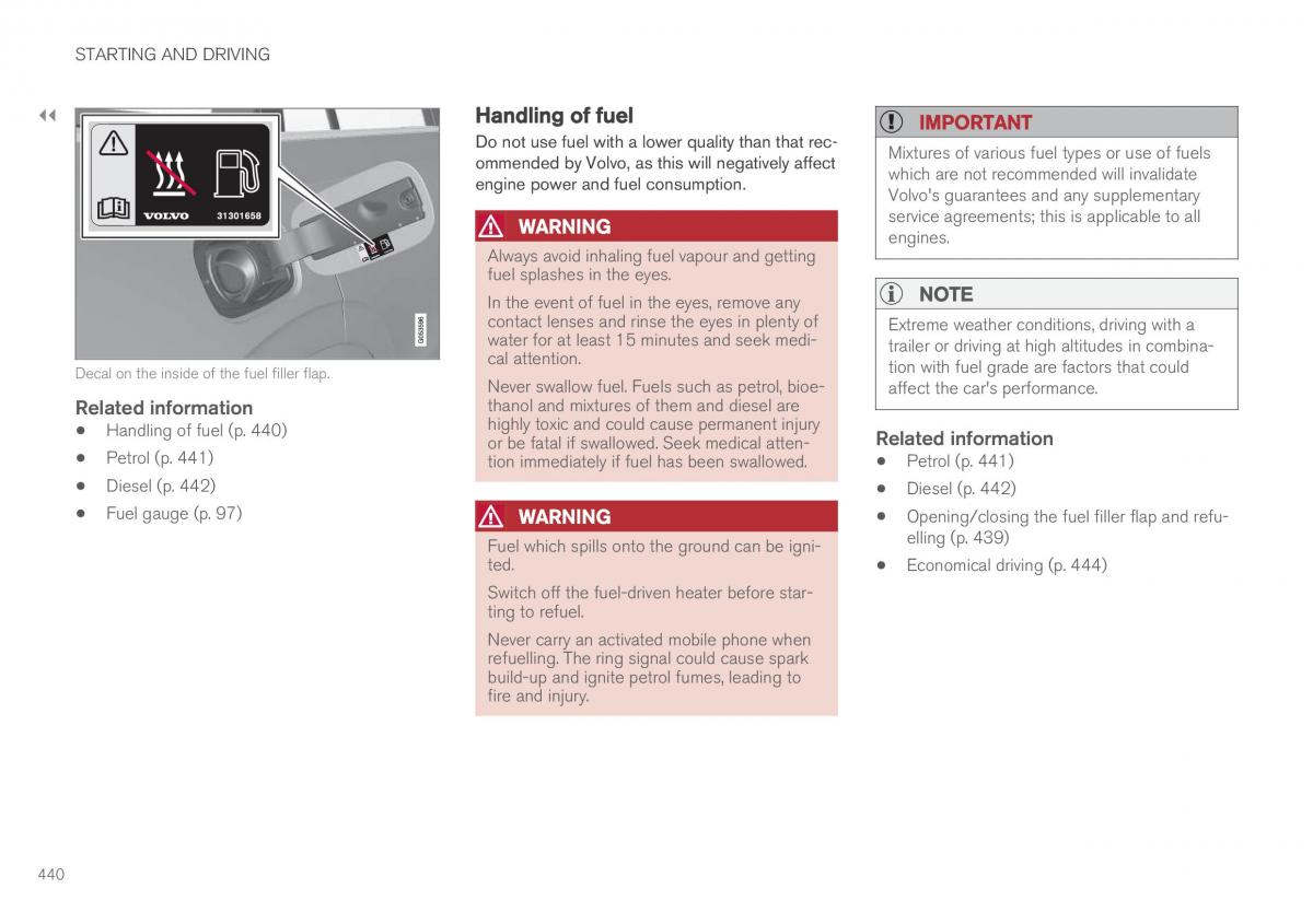 Volvo XC60 II 2 owners manual / page 442