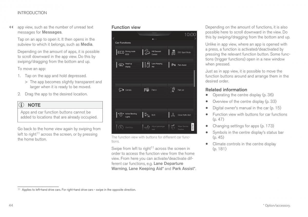 Volvo XC60 II 2 owners manual / page 46