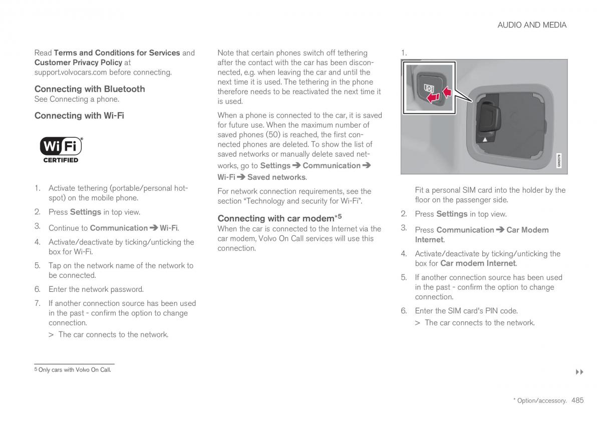 Volvo XC60 II 2 owners manual / page 487