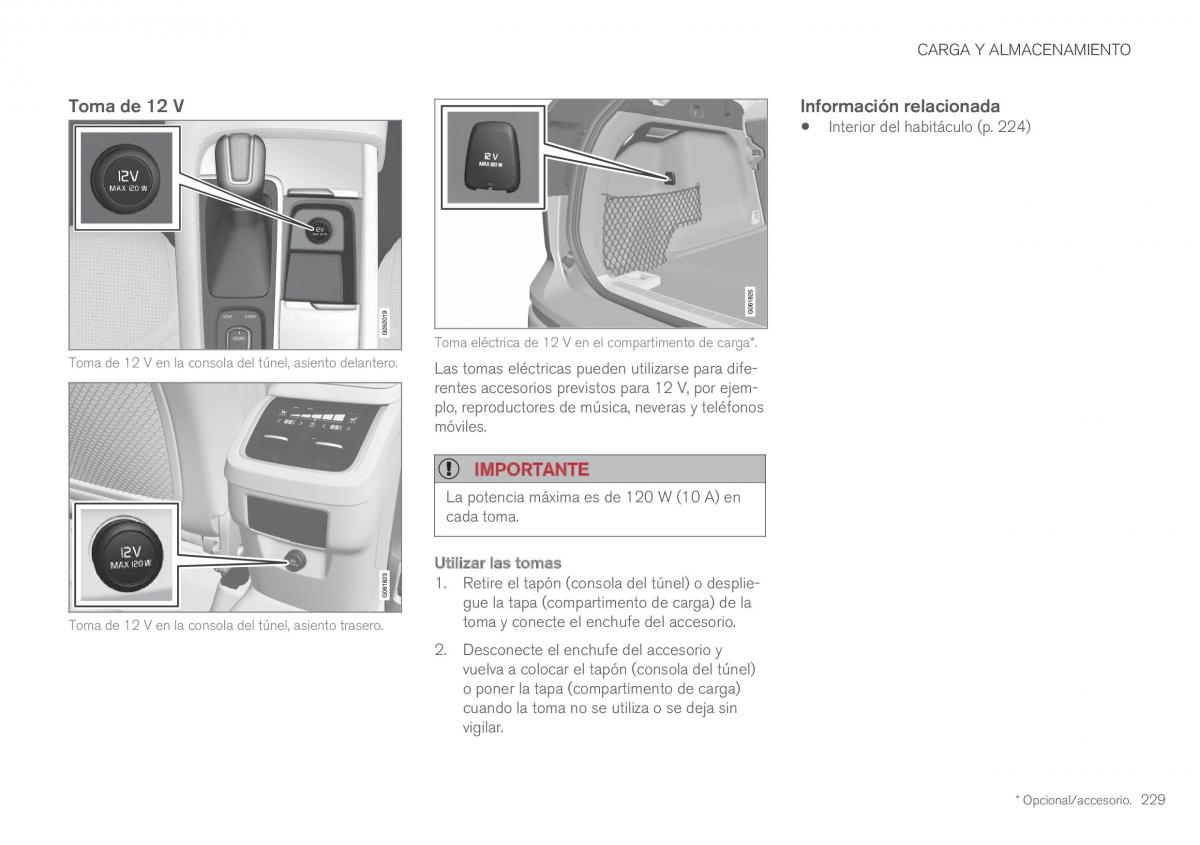 Volvo XC60 II 2 manual del propietario / page 231