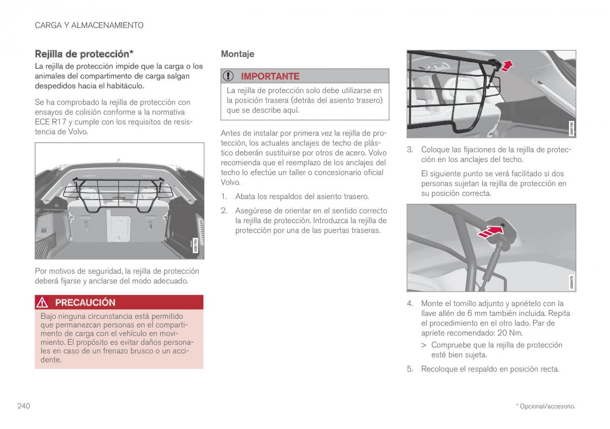 Volvo XC60 II 2 manual del propietario / page 242