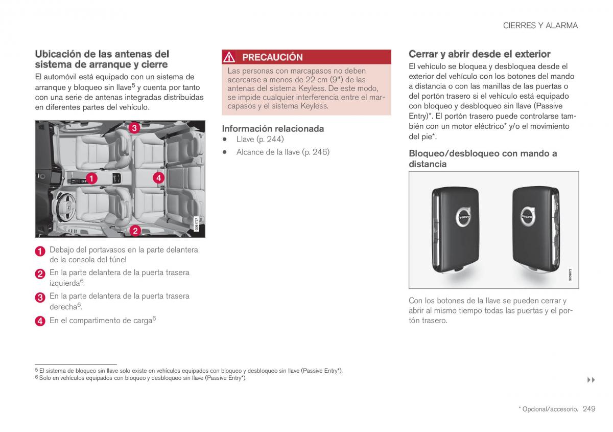 Volvo XC60 II 2 manual del propietario / page 251