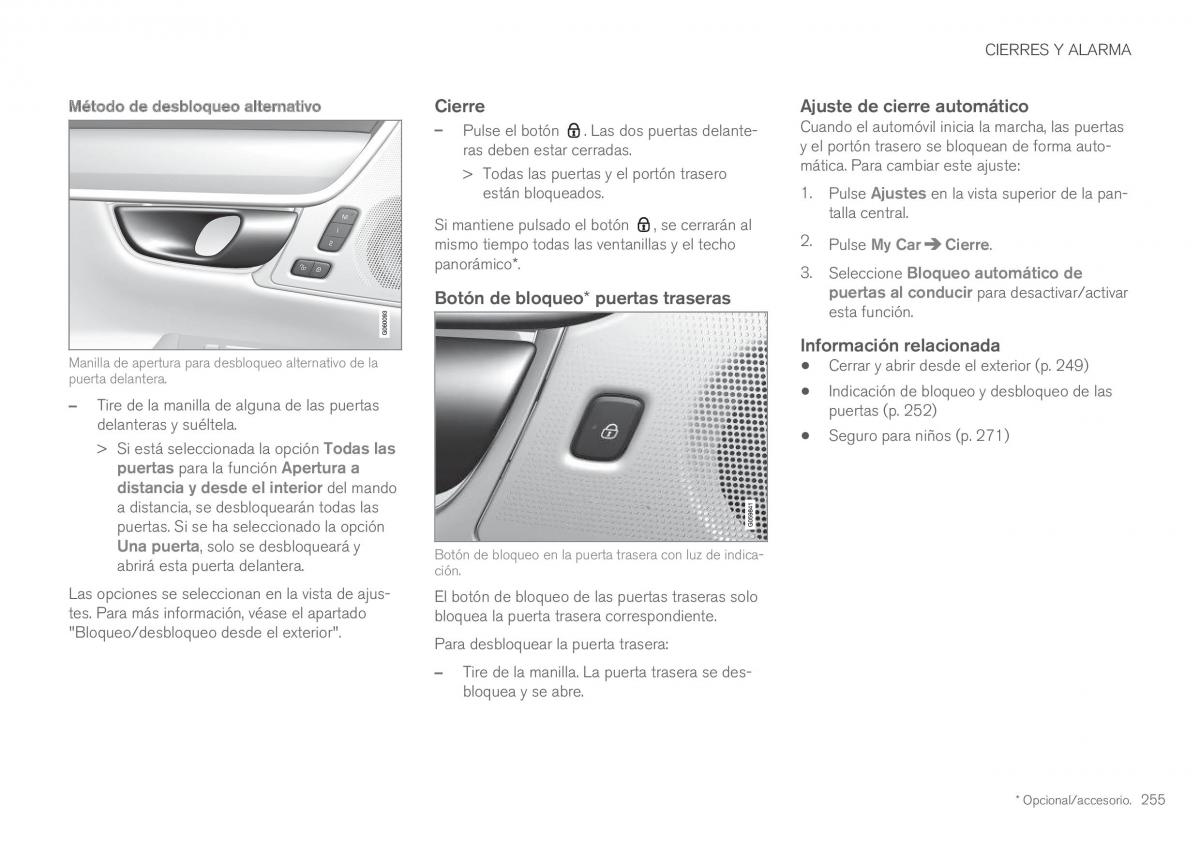 Volvo XC60 II 2 manual del propietario / page 257