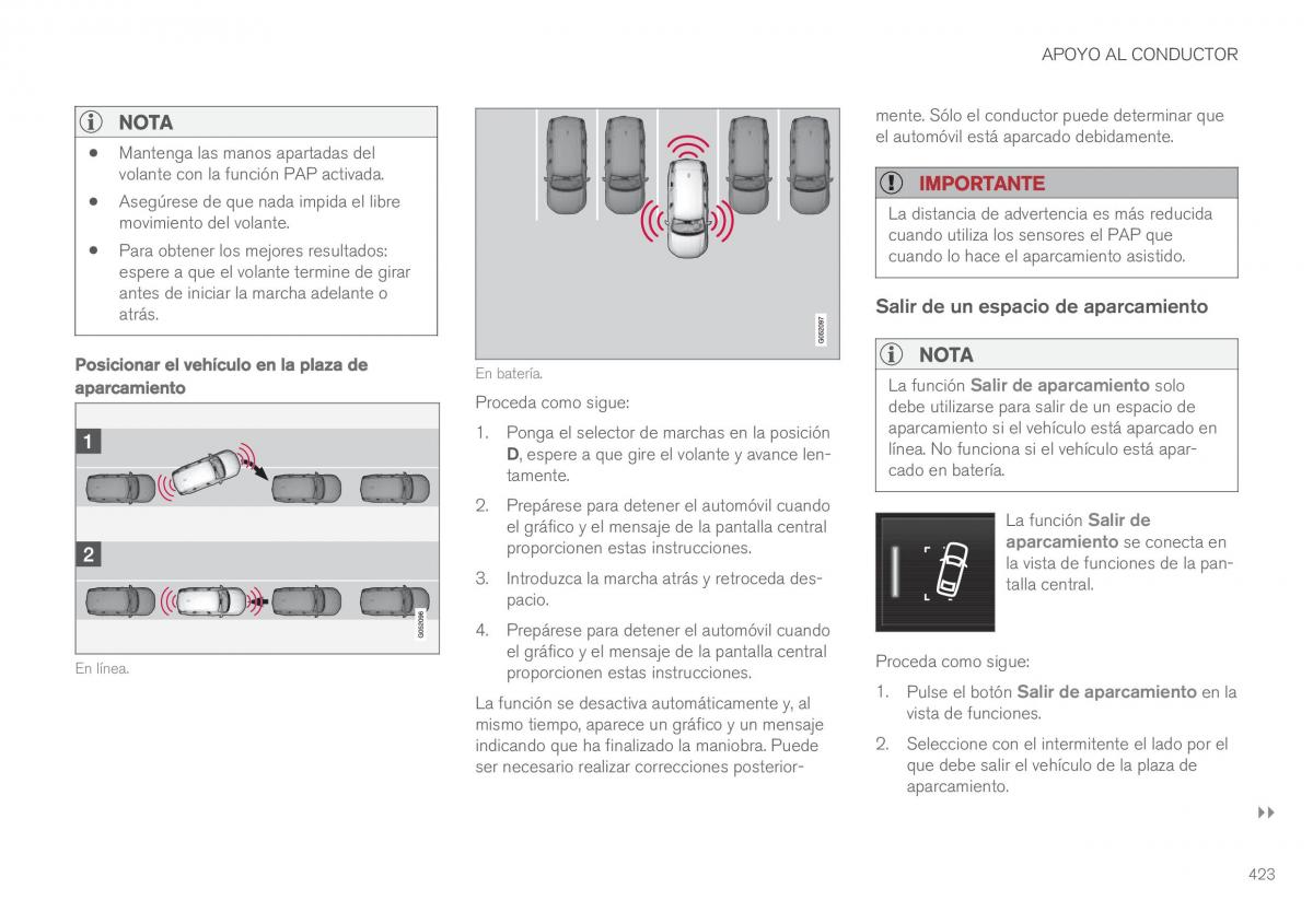 Volvo XC60 II 2 manual del propietario / page 425