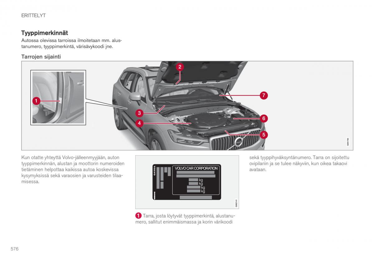 Volvo XC60 II 2 omistajan kasikirja / page 578