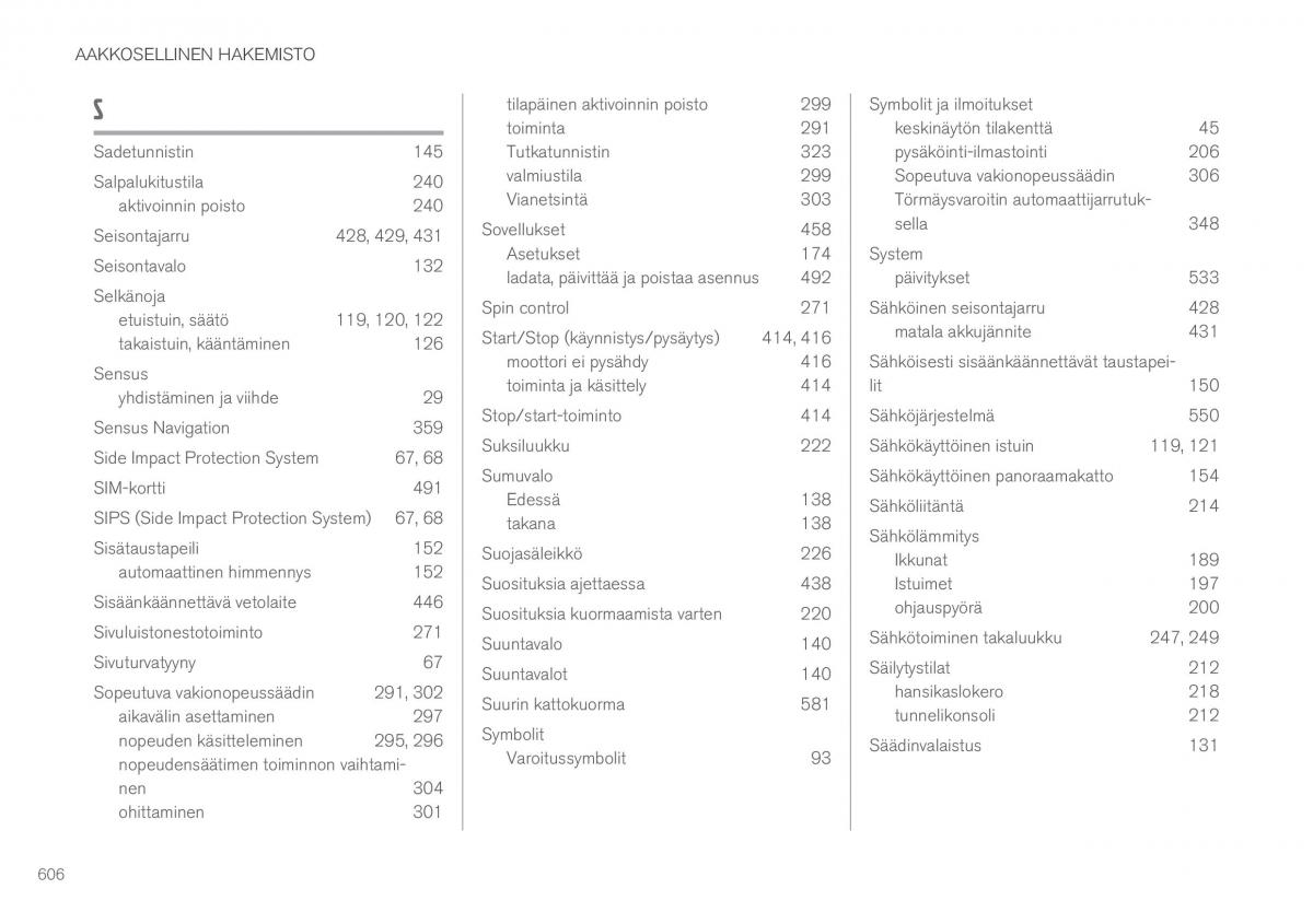 Volvo XC60 II 2 omistajan kasikirja / page 608