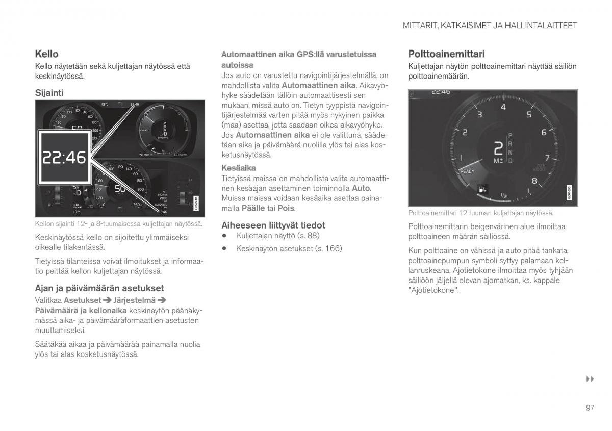 Volvo XC60 II 2 omistajan kasikirja / page 99