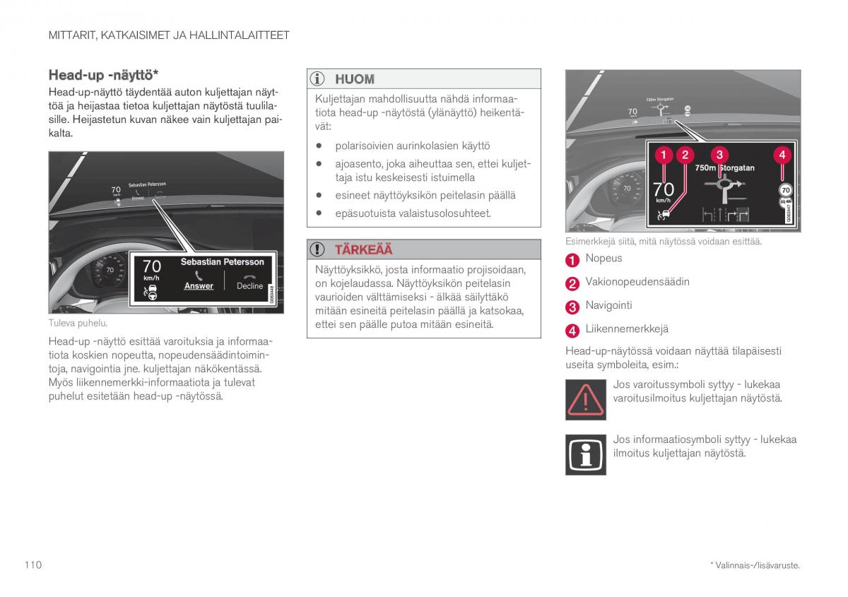 Volvo XC60 II 2 omistajan kasikirja / page 112