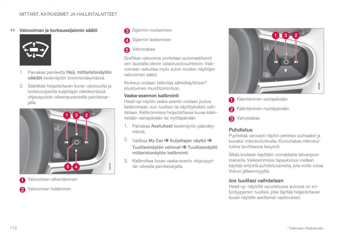 Volvo XC60 II 2 omistajan kasikirja / page 114