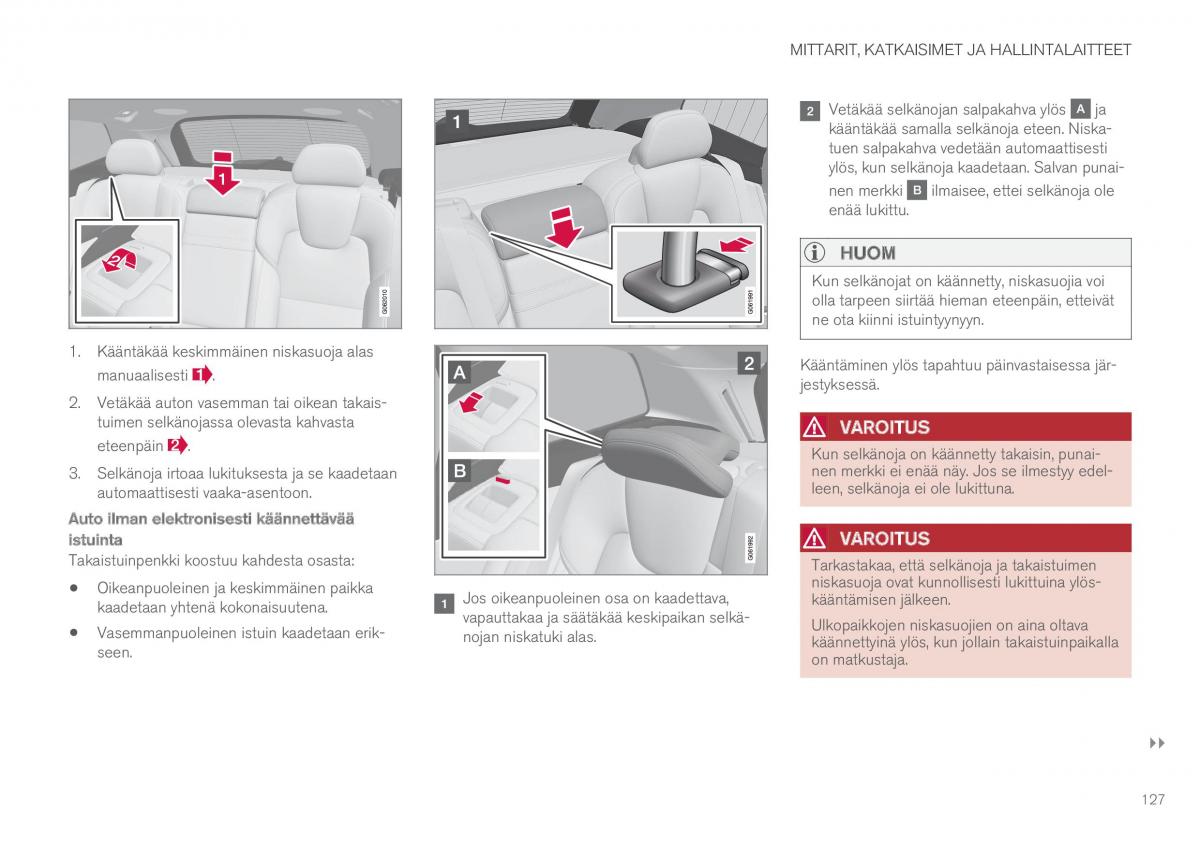 Volvo XC60 II 2 omistajan kasikirja / page 129