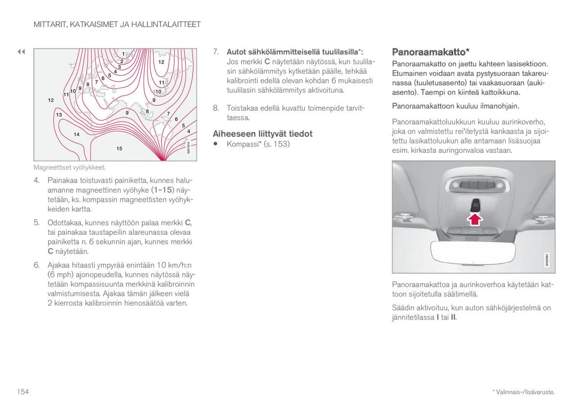 Volvo XC60 II 2 omistajan kasikirja / page 156