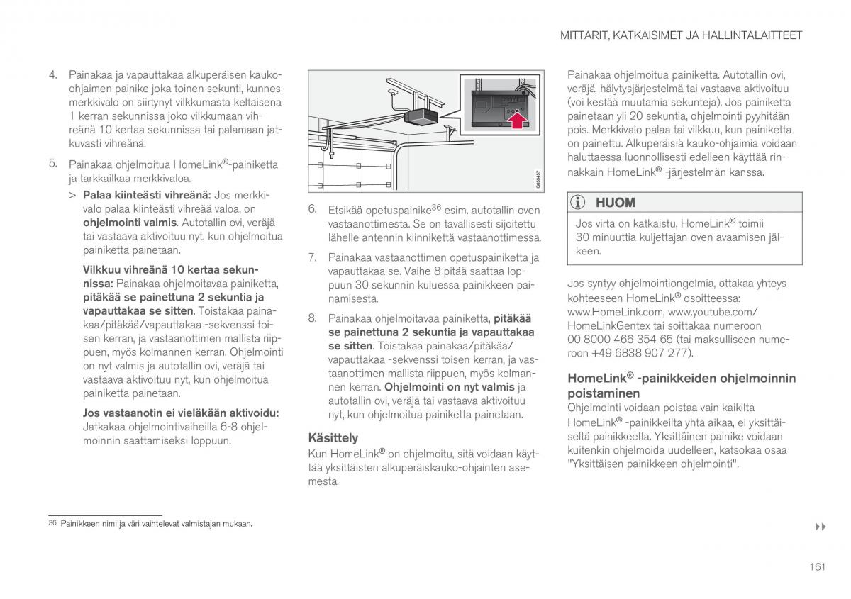 Volvo XC60 II 2 omistajan kasikirja / page 163