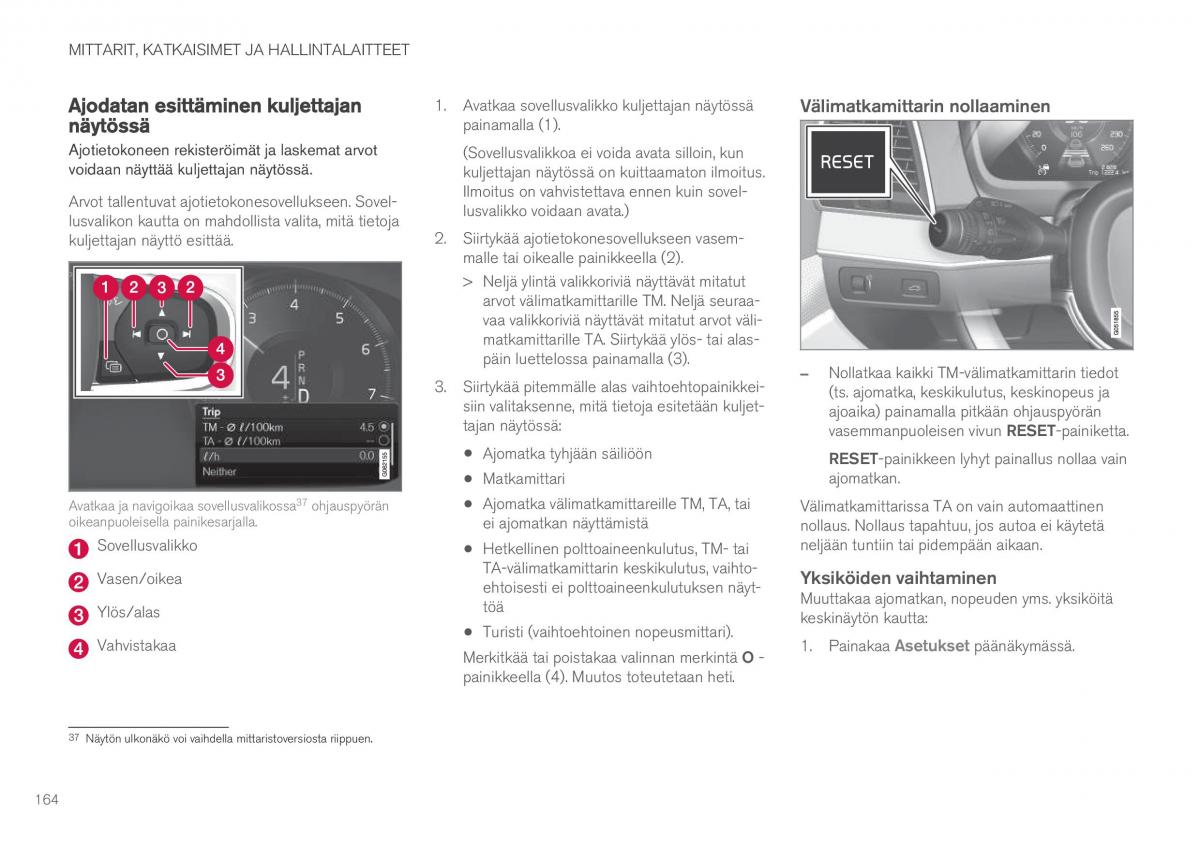 Volvo XC60 II 2 omistajan kasikirja / page 166