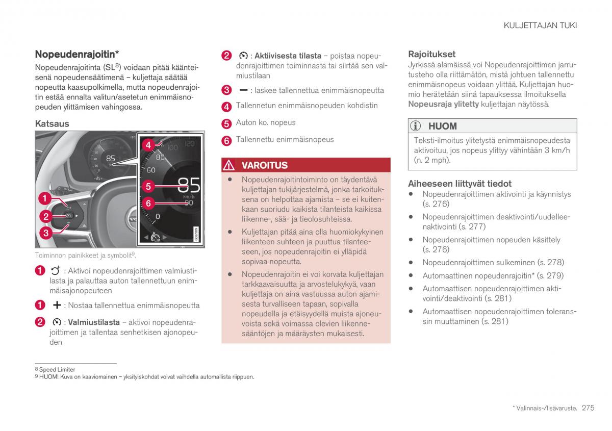 Volvo XC60 II 2 omistajan kasikirja / page 277