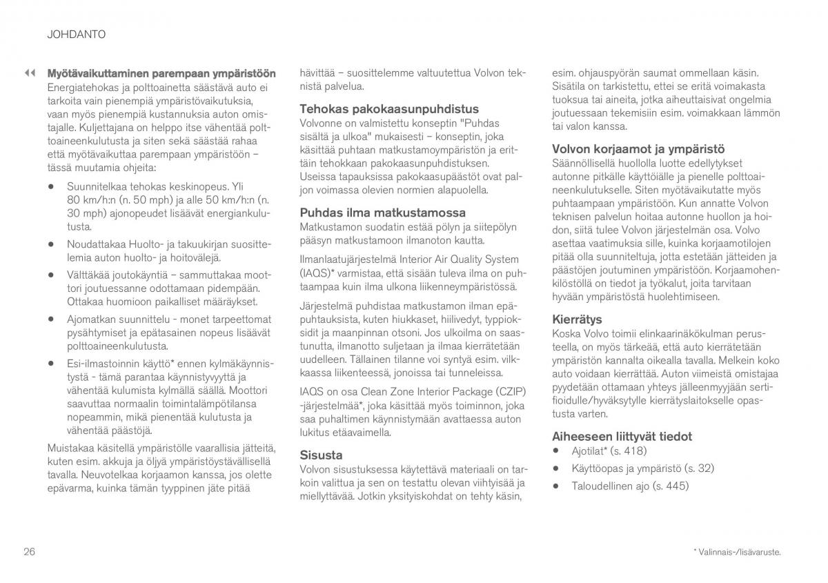 Volvo XC60 II 2 omistajan kasikirja / page 28