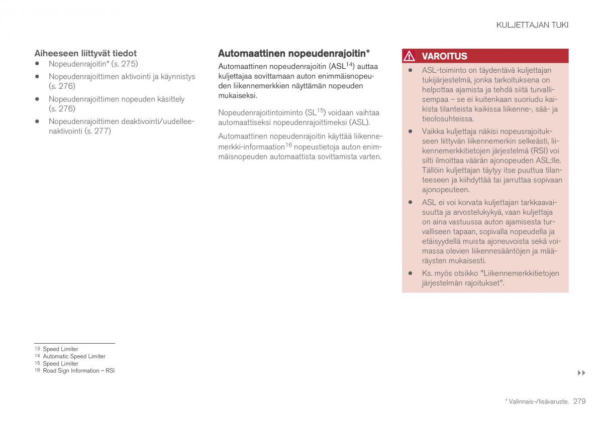 Volvo XC60 II 2 omistajan kasikirja / page 281