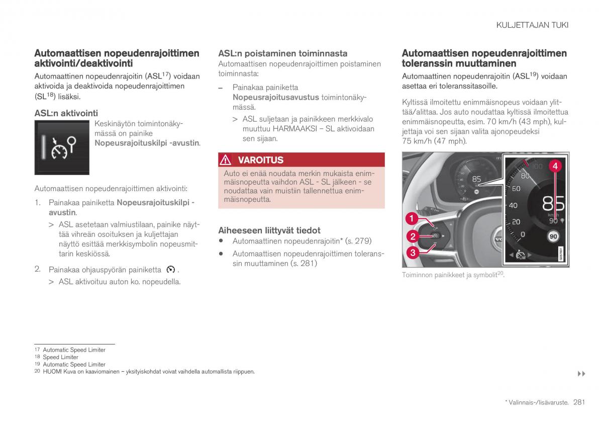 Volvo XC60 II 2 omistajan kasikirja / page 283