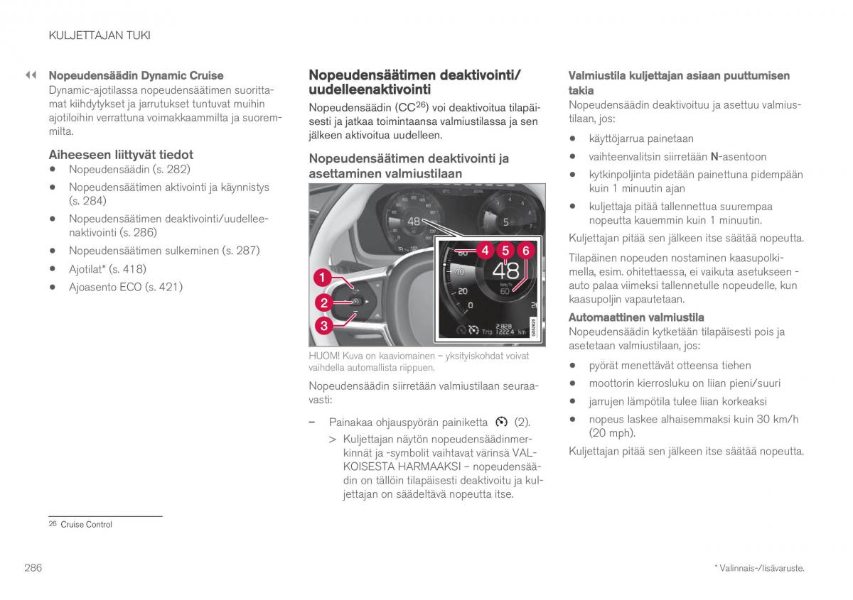 Volvo XC60 II 2 omistajan kasikirja / page 288