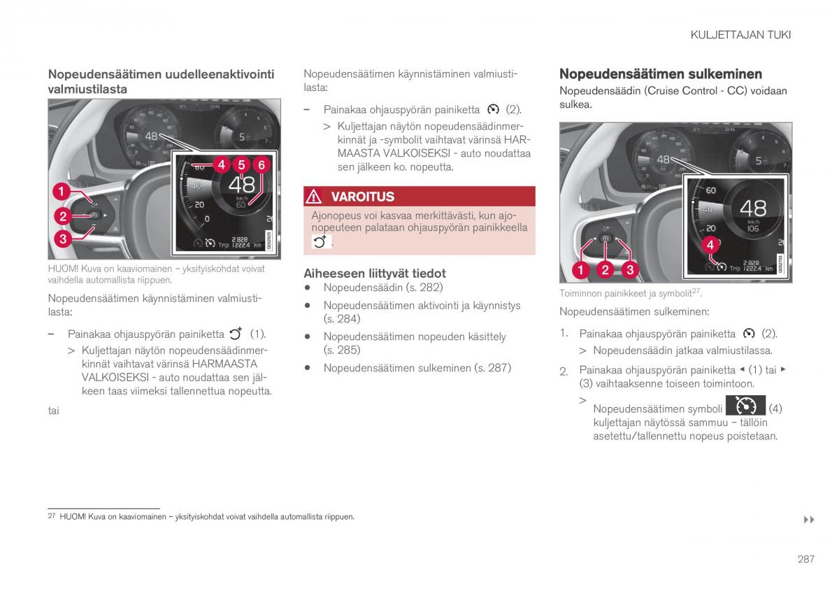 Volvo XC60 II 2 omistajan kasikirja / page 289