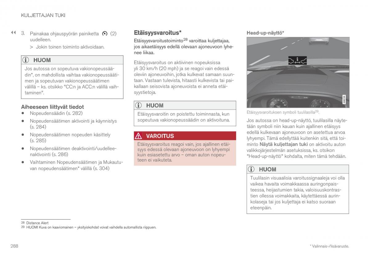 Volvo XC60 II 2 omistajan kasikirja / page 290