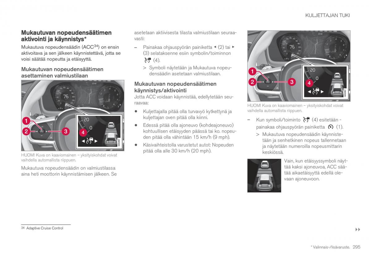 Volvo XC60 II 2 omistajan kasikirja / page 297