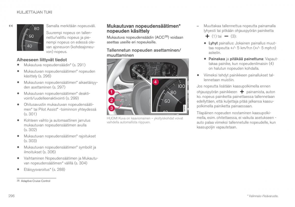 Volvo XC60 II 2 omistajan kasikirja / page 298