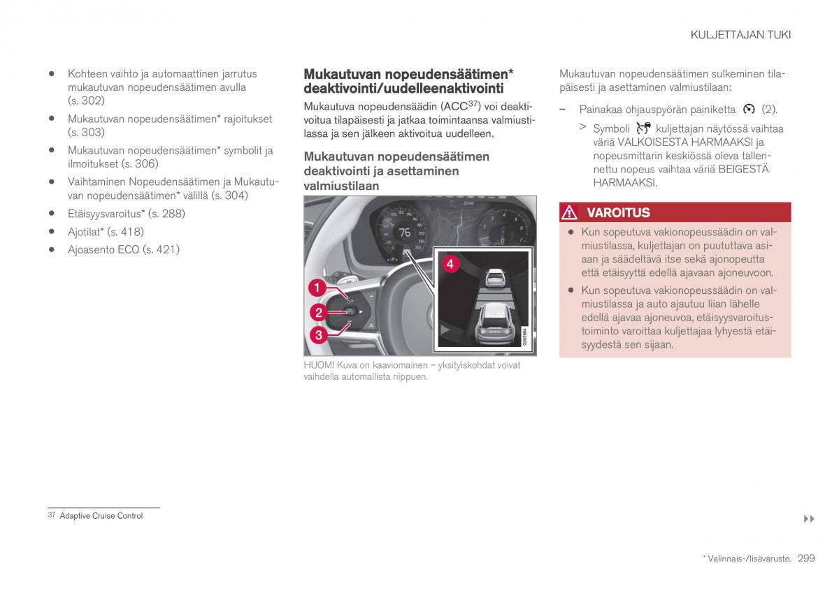 Volvo XC60 II 2 omistajan kasikirja / page 301