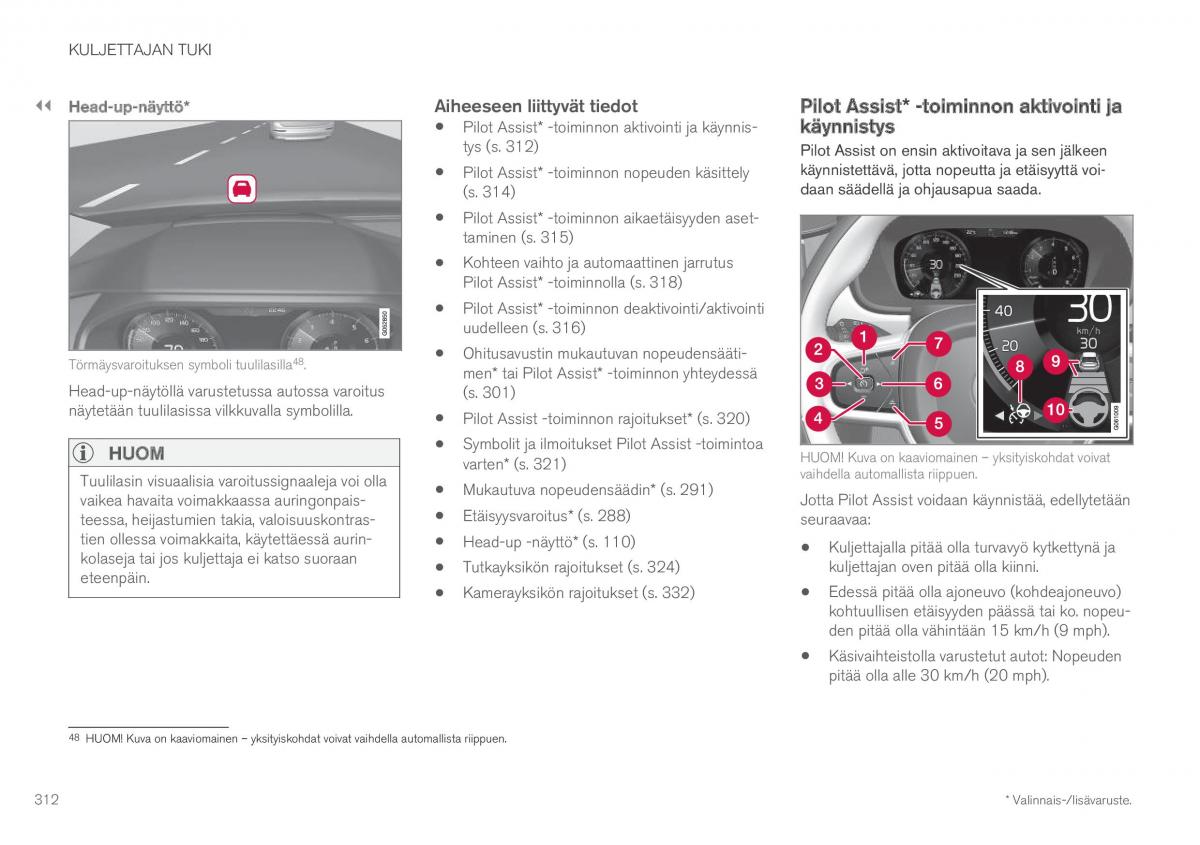 Volvo XC60 II 2 omistajan kasikirja / page 314