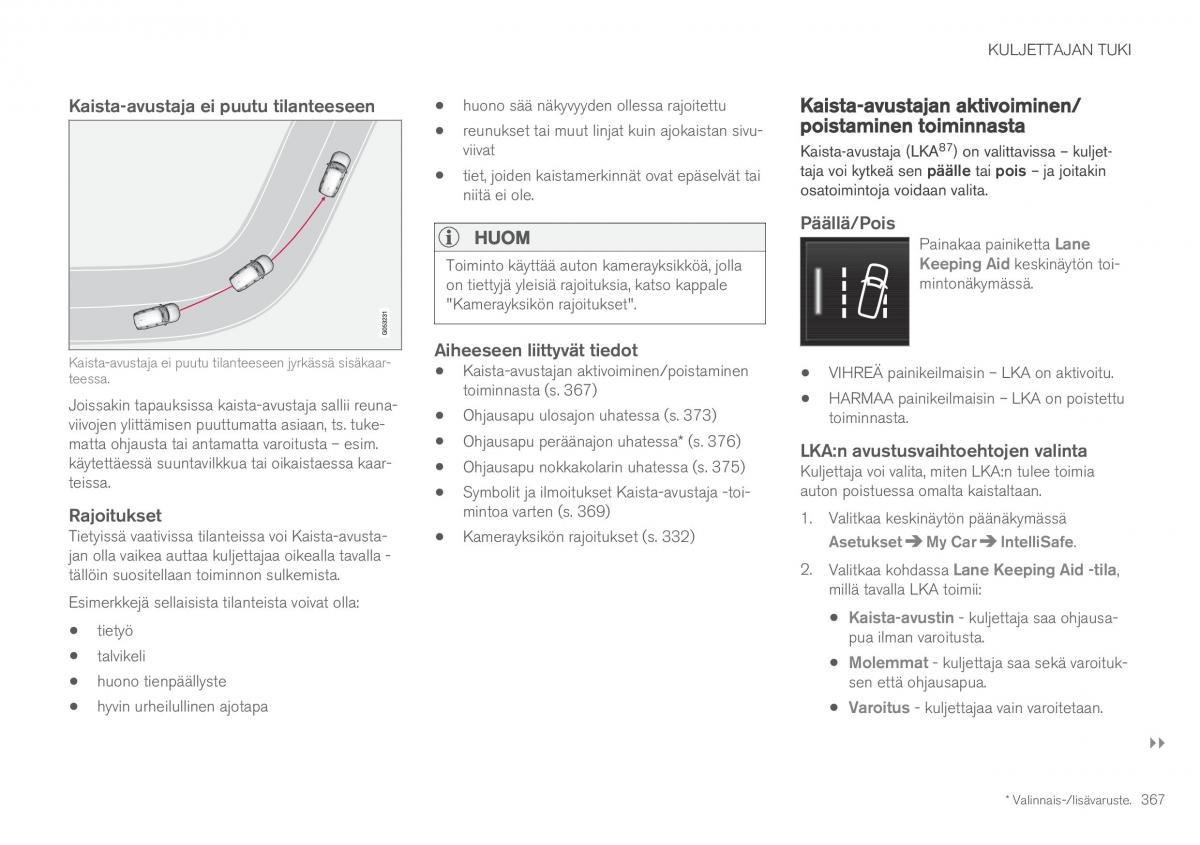 Volvo XC60 II 2 omistajan kasikirja / page 369